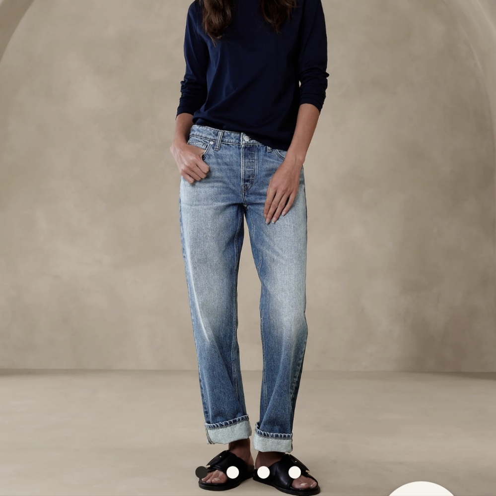 AE77 VINTAGE Low-rise straight leg jeans